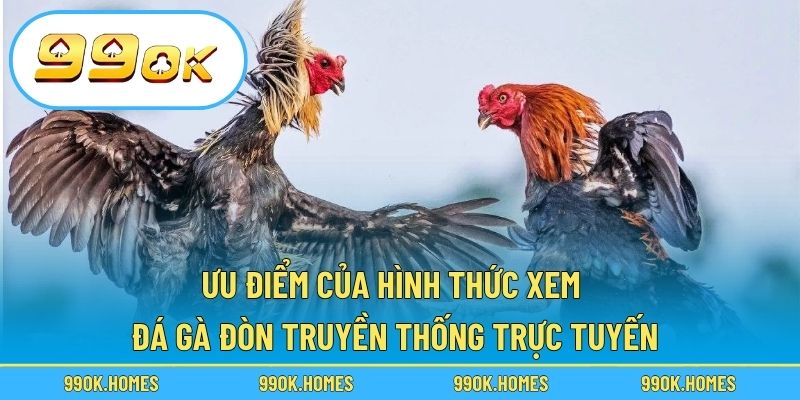 Ưu điểm của hình thức xem đá gà đòn truyền thống trực tuyến